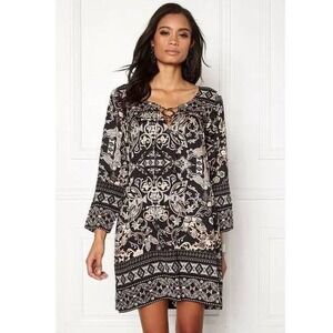 Odd Molly Anthropologie Odyssey‎ Mini Dress Printed Shift Resort Womens Size 4